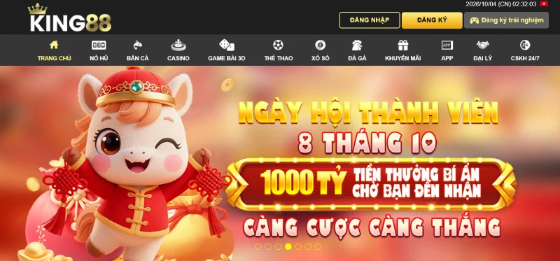 So với Bomwin thì King88 phát thưởng định kỳ vào ngày hội thành viên ngày 8 hàng tháng